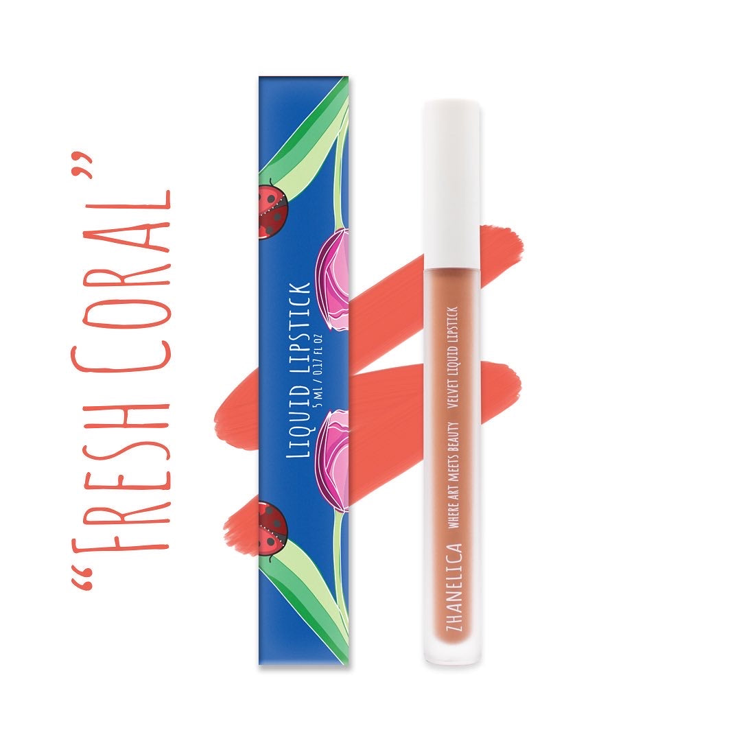 “Fresh Coral” Liquid Lipstick
